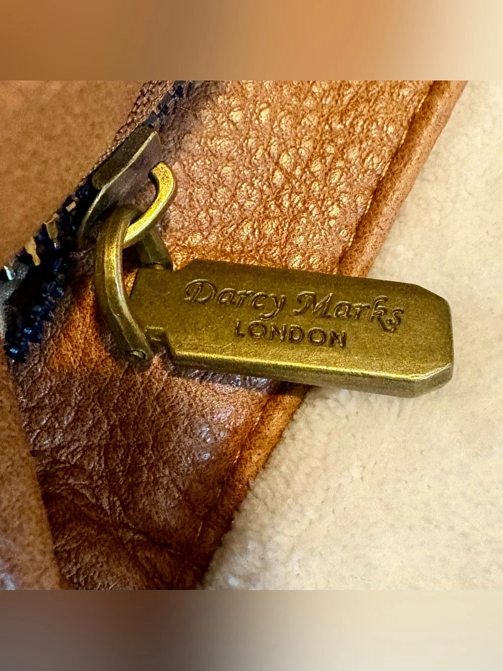 Darcy Marks London Cognac Leather Shoulder Bag